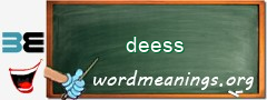 WordMeaning blackboard for deess